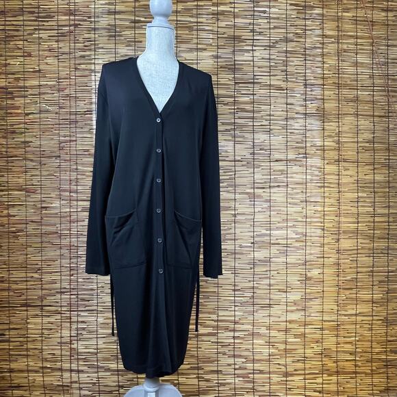 Jones New York Button Up Tie Waist Dress or Cardigan size XL - Picture 2 of 9